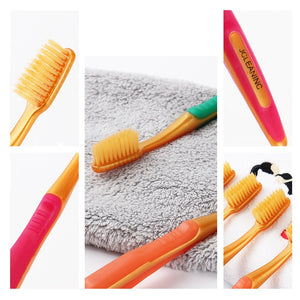 4Pcs Bamboo Charcoal Soft-bristle Toothbrush Adults