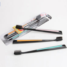 Load image into Gallery viewer, Black Bamboo Toothbrush Eco friendly