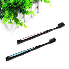 Load image into Gallery viewer, Black Bamboo Toothbrush Eco friendly