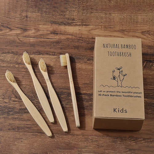 Childrens Bamboo Toothbrush 10PC